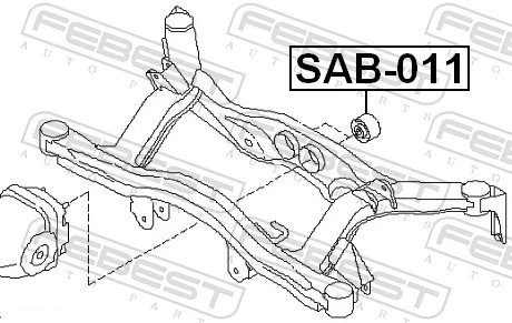 Silentblock tylnej belki Subaru Legacy 3 BE, BH