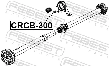CRCB300 Febest Łożysko podwieszane wału Cardana