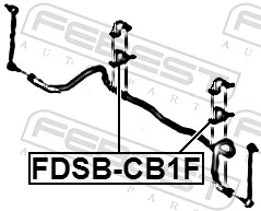 Do koszyka Tuleja stabilizatora przedniego Ford Fiesta Mk6 CB1