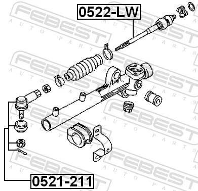 Do koszyka Drążek kierowniczy Mazda MPV II LW