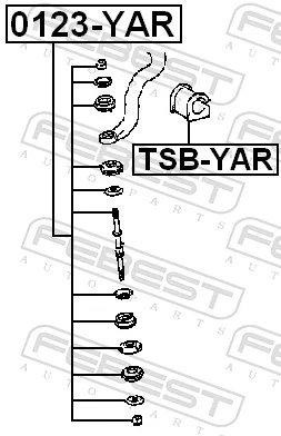  Tuleja stabilizatora przedniego Toyota Yaris 