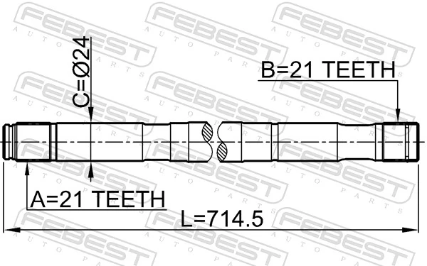 Półoś napędowa przednia prawa do Nissan Almera II N16