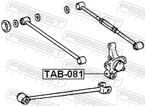 TAB081 Febest Silentblock czopu tylnego