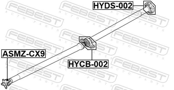 Łożysko podwieszane wału Cardana do KIA Sportage III SL