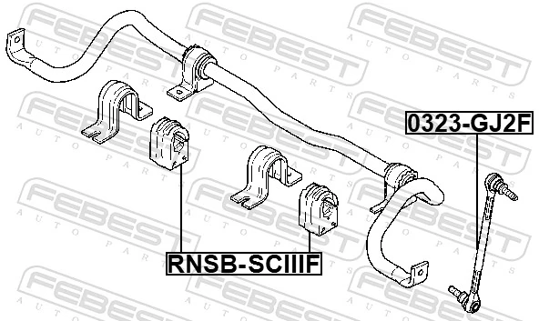  Tuleja stabilizatora przedniego Renault Scenic 