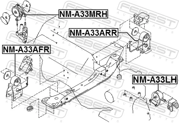 Poduszka (podpora) silnika prawa do Nissan Maxima  A32
