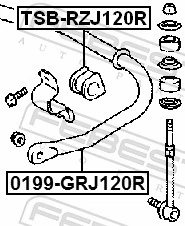 0199GRJ120R Febest Stabilizator tylny