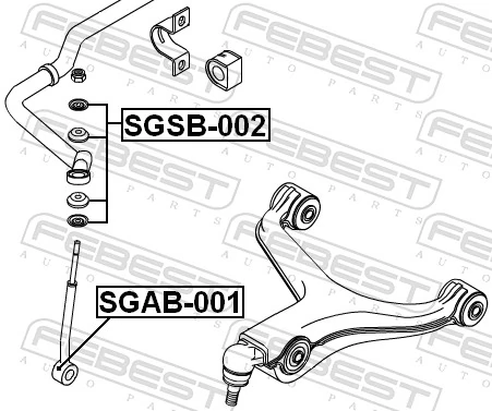 SGSB002 Febest Zestaw naprawczy stabilizatora tylnego