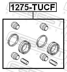 1275TUCF Febest Zestaw naprawczy zacisku hamulcowego przedniego