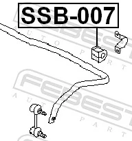 SSB007 Febest Tuleja stabilizatora tylnego