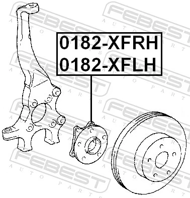 0182XFRH Febest Piasta przednia