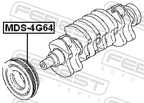 Koło pasowe wału korbowego Mitsubishi Space Wagon 3 N8, N9