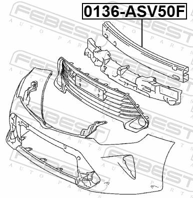 Wzmocnienie zderzaka przedniego do Toyota Camry VII V50