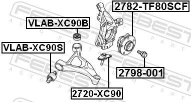 2782TF80SCF Febest Piasta przednia