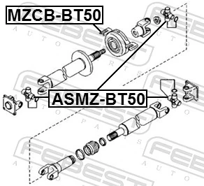 Łożysko podwieszane wału Cardana Mazda SA6825300A cena, od 42,69 USD