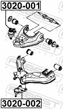 Sworzeń wahacza dolny do Great Wall Hover  CC646