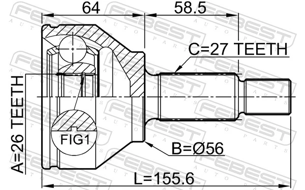 Przegub homokinetyczny przedni zewnętrzny Ford Mondeo III kombi (BWY) (2000 - 2007) cena, od 46,38 USD