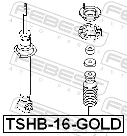 TSHB16GOLD Febest Odbój amortyzatora tylnego + osłona
