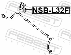 Tuleja stabilizatora przedniego do Nissan Altima L32 