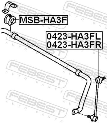 5094F5 Peugeot/Citroen Tuleja stabilizatora przedniego
