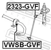 VWSBGVF Febest Tuleja stabilizatora przedniego