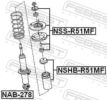 MS41085 Sato Tech Poduszka amortyzatora przedniego