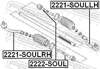 2222SOUL Febest Drążek kierowniczy