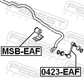 Tuleja stabilizatora przedniego Mitsubishi Galant VIII sedana (EA) (1996 - 2004) cena, od 4,79 USD