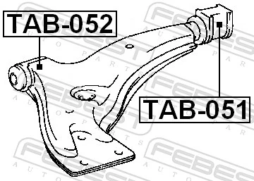 Silentblock przedniego wahacza dolnego do Toyota Starlet II P7