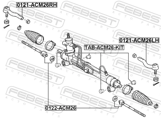 Końcówka drążka kierowniczego zewnętrzna do Toyota Avensis Verso LCM