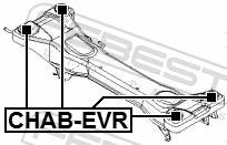 Silentblock tylnej belki Chevrolet Evanda V200