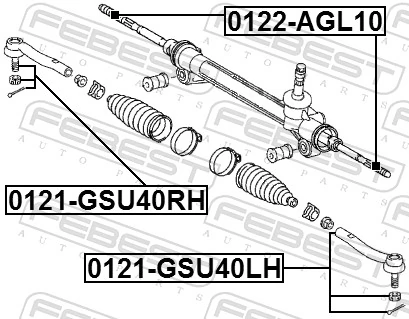 Drążek kierowniczy do Lexus RX 270/350/450H AGL10, GGL15, GYL15