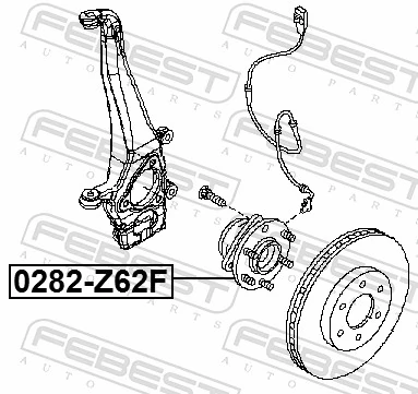 0282Z62F Febest Piasta przednia