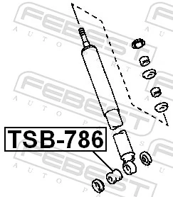 TSB786 Febest Silentblock amortyzatora tylnego