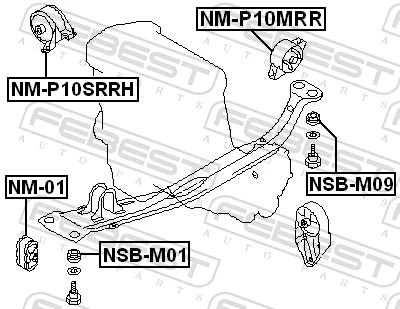 Poduszka (podpora) silnika tylna Nissan Primera sedana (P10) (1990 - 1996) cena, od 20,85 USD