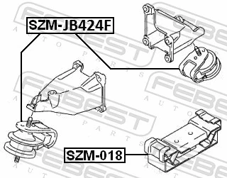Poduszka (podpora) silnika lewa do Suzuki Grand Vitara  JB