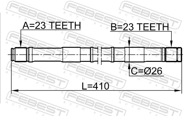 Półoś napędowa przednia lewa Nissan Almera 1 N15