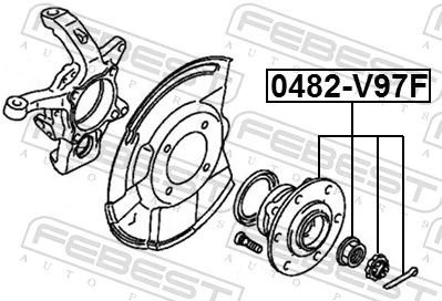 0482V97F Febest Piasta przednia