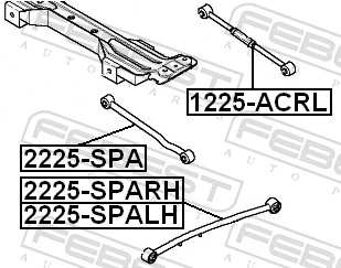 2225SPARH Febest Drążek podłużny zawieszenia tylnego prawy