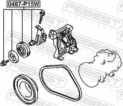 Rolka napinacza paska napędowego do Mitsubishi L 300  P0W, P1W, P2W