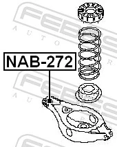 NAB272 Febest Silentblock wahacza tylnego dolnego