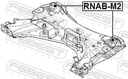 Do koszyka Tuleja (poduszka) przedniej belki  Renault Clio SYMBOL LB0, LB1, LB2