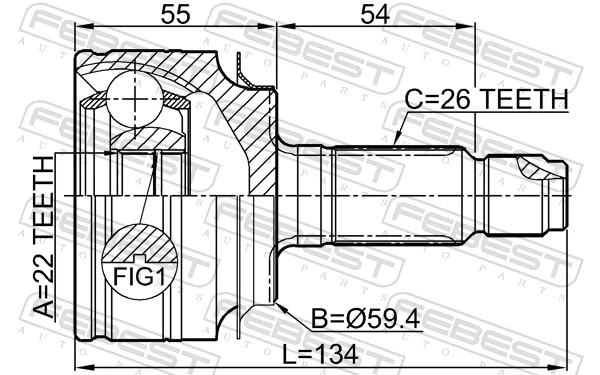 44014SNEA01 Honda Przegub homokinetyczny przedni zewnętrzny