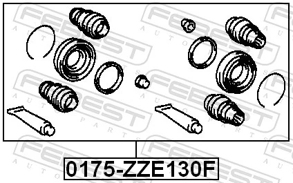 Zestaw naprawczy zacisku hamulcowego przedniego Toyota Matrix hatchback (ZZE132, 133, 134) (2002 - 2008) cena, od 8,04 USD