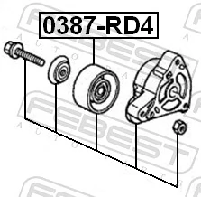 Rolka napinacza paska napędowego do Acura RDX  