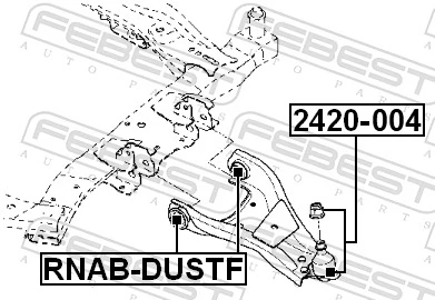 Sworzeń wahacza dolny Renault DUSTER II SUV (HM) (2017 - 2026) cena, od 24,35 USD