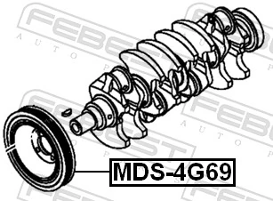 Koło pasowe wału korbowego Mitsubishi Outlander 1 CU