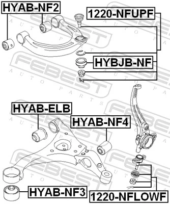  Sworzeń wahacza dolny Hyundai Sonata 5