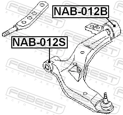 Silentblock przedniego wahacza dolnego Nissan Almera TINO minivan (V10) (2000 - 2005) cena, od 6,83 USD