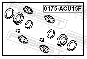 Zestaw naprawczy zacisku hamulcowego przedniego Lexus RX 300 SUV (MCU1) (1998 - 2003) cena, od 11,68 USD